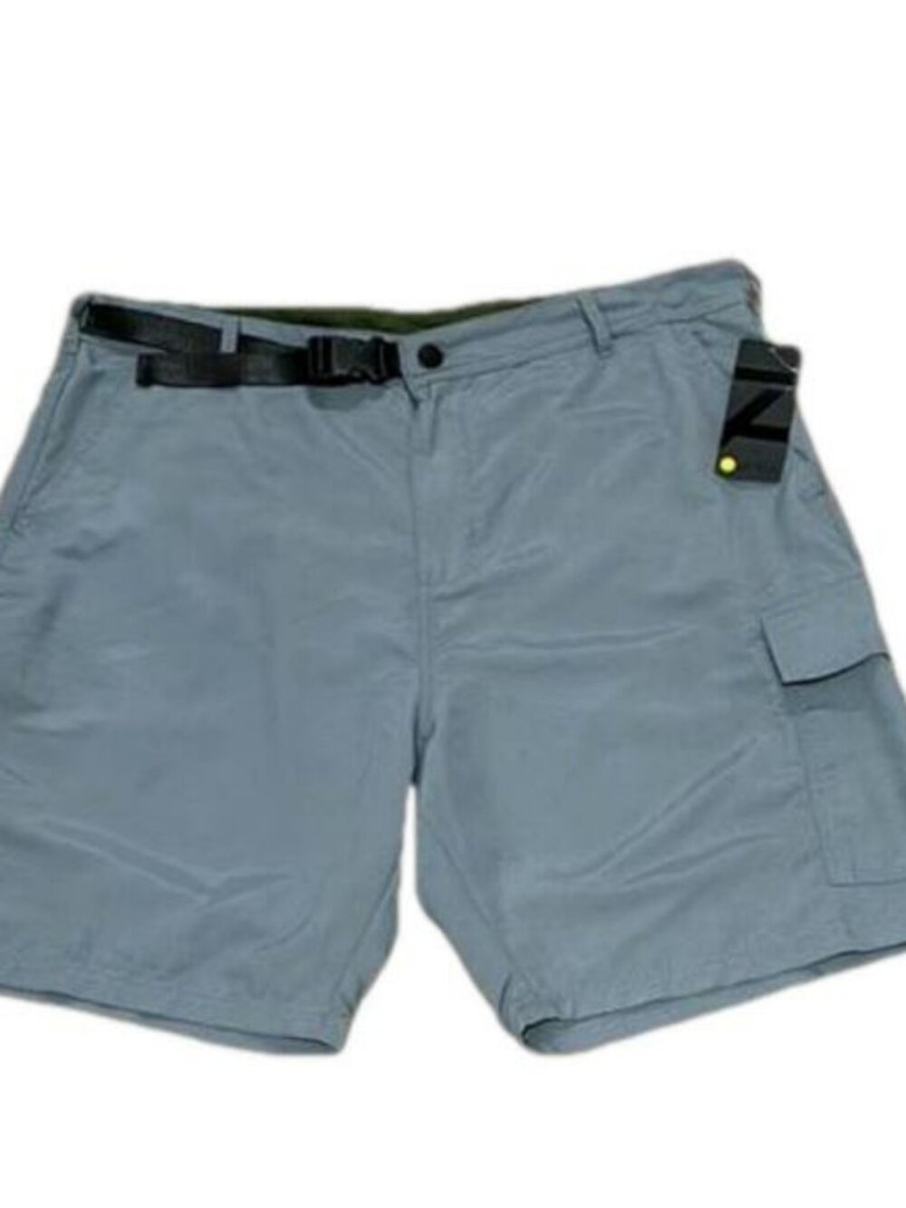 Mens Zella Outdoor Shorts Sz 40 Waist Smokey Blue 3 Velcro Pockets 2 Front Slant